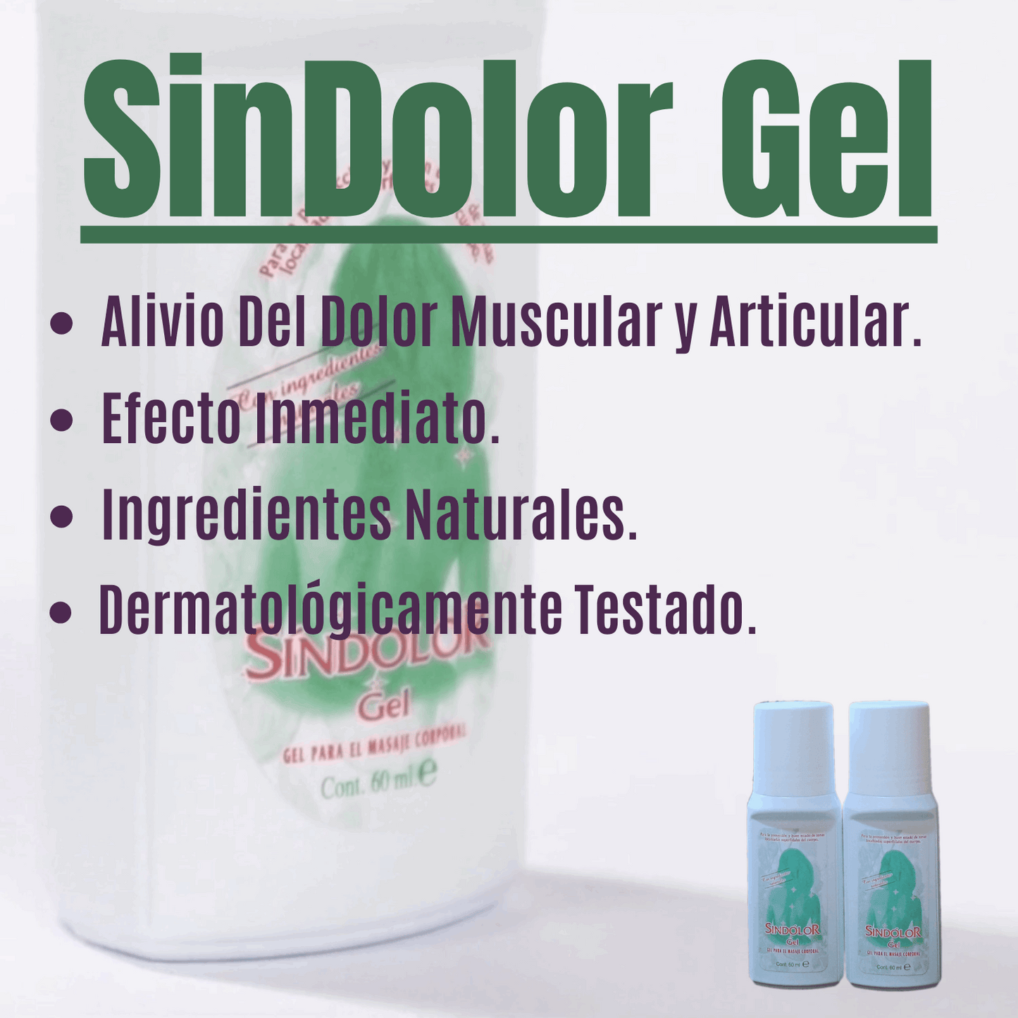 Ficha de propiedades de Pack Gel Sindólor Rollon 2 Unidades x 60 ml