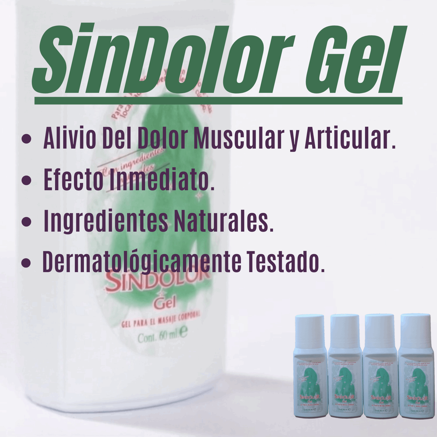 Ficha Características, Sindolor Gel Roll-on. Lote 4 Unidades De 60 ml