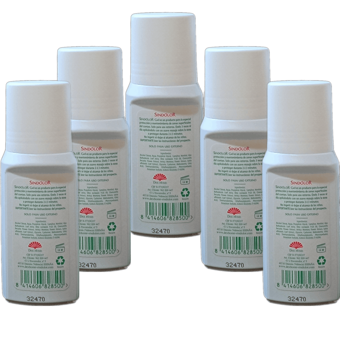 Sindolor Gel Rollon Pack 5 Unidades x 60 ml