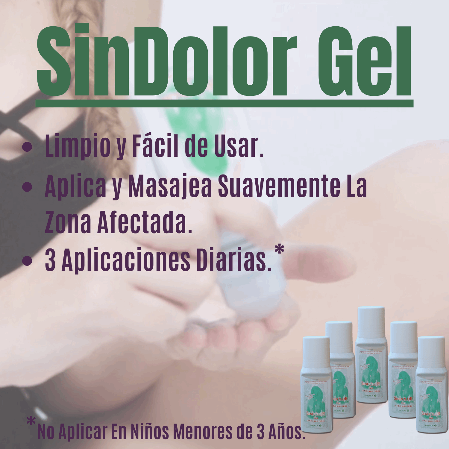 Ficha instrucciones de uso, Sindolor Gel Rollon Pack 5 Unidades x 60 ml