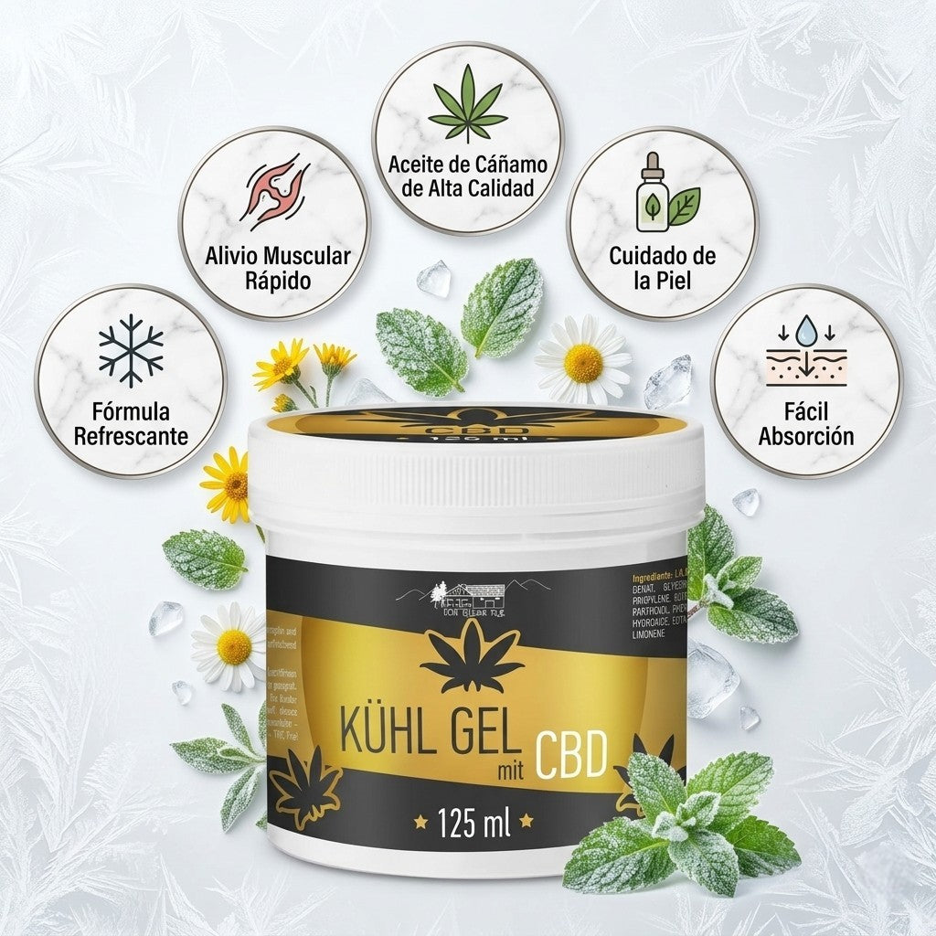 Gel Frío con Aceite De Cáñamo 125ml - Alivio Muscular y Recuperación Intensiva