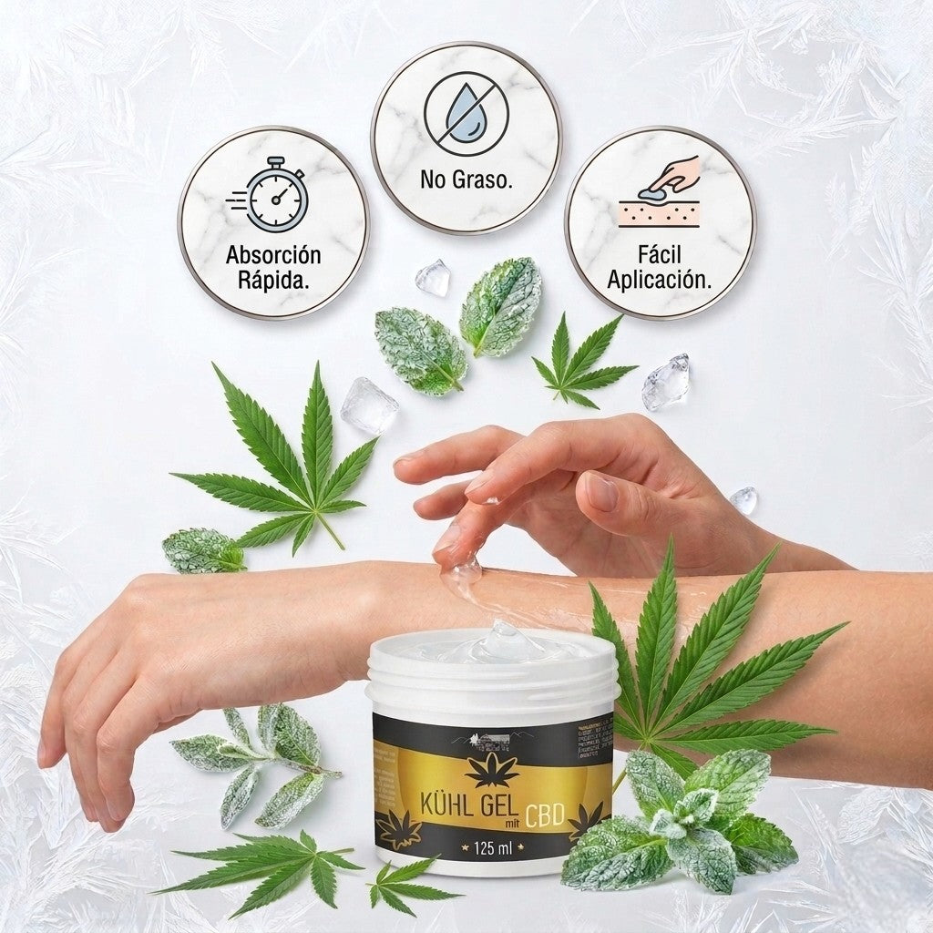 Gel Frío con Aceite De Cáñamo 125ml - Alivio Muscular y Recuperación Intensiva